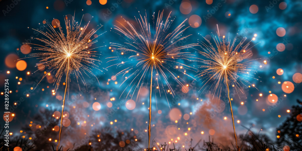 Fototapeta premium 4th of July fireworks