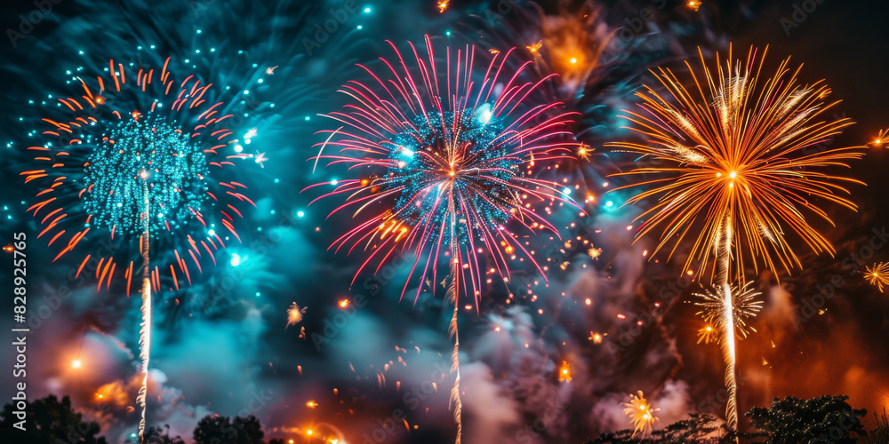 Fototapeta premium 4th of July fireworks