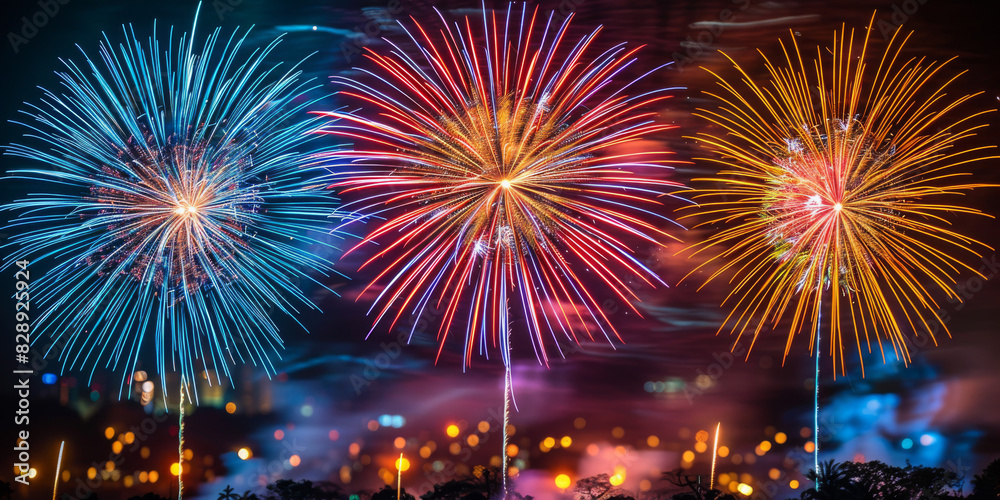 Fototapeta premium 4th of July fireworks
