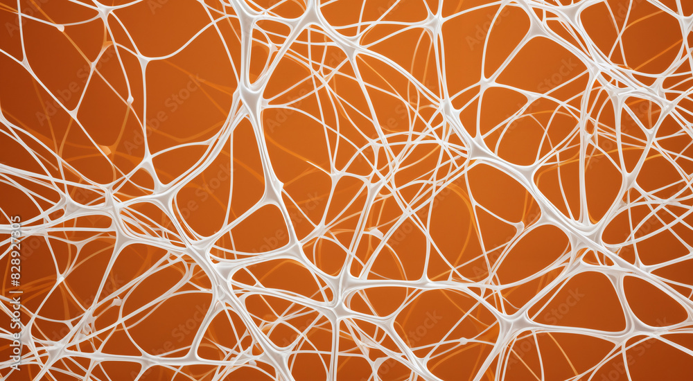 orange and white concept art, neurons and connections orange and white concept art, neurons and connections