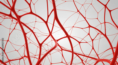 red and white neurons and connecttions