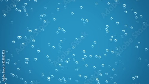Water with bubbles rising. Underwater with bubbles animation, 4k, loop Animation