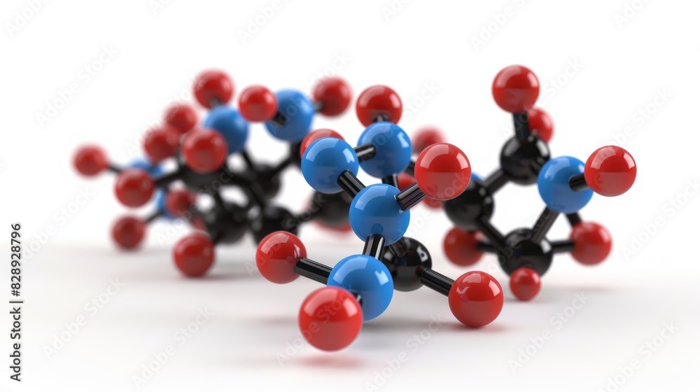 Three dimensional rendering of a molecular model of glucose Three dimensional rendering of a molecular model of glucose