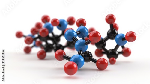 Three dimensional rendering of a molecular model of glucose