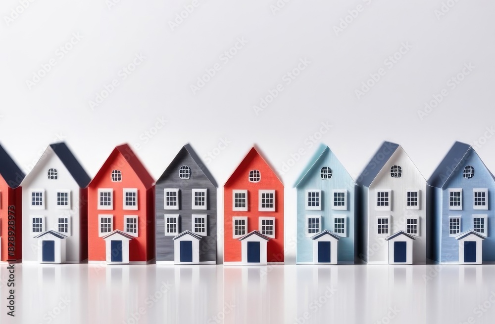 Background of colored European houses on white background. concept of selling house, home insurance, rent. Background of colored European houses on white background. concept of selling house, home insurance, rent.