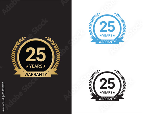 25 Years Warranty Vector, 25 Years Warranty Logo