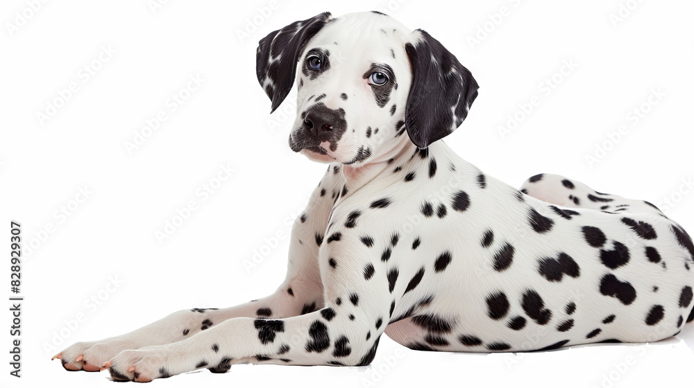 Dalmatian on white isolated background Dalmatian on white isolated background