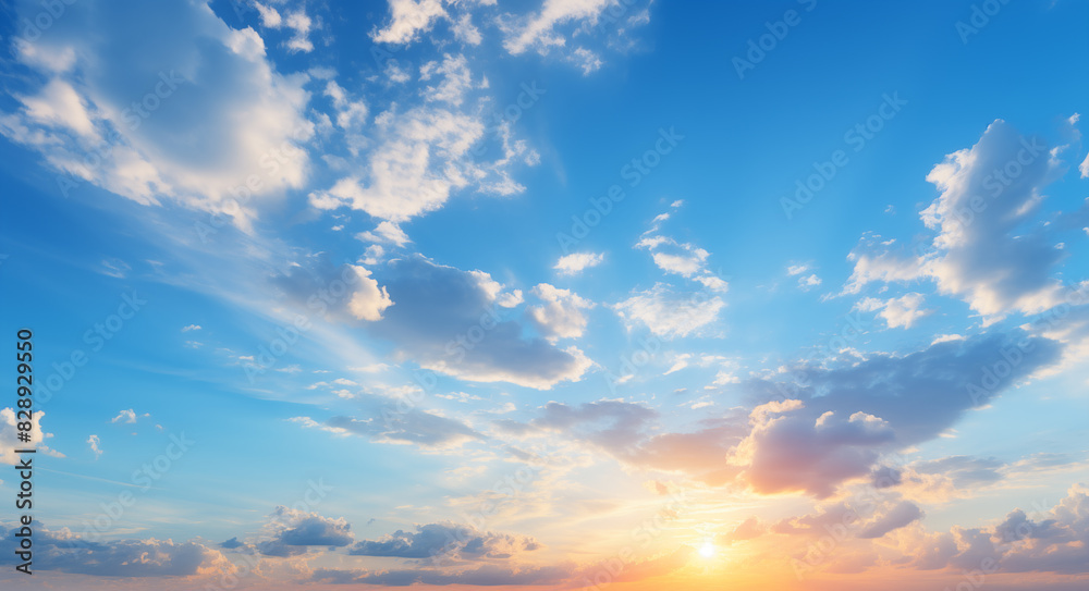 Fototapeta premium sunset sky with clouds background
