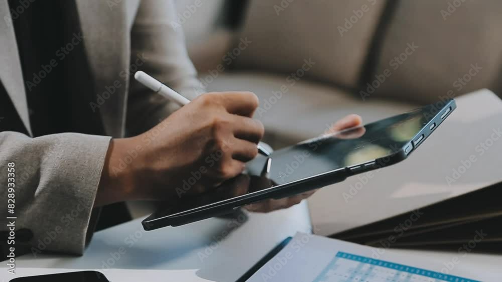 Close up Business woman using calculator and laptop for do math finance on wooden desk, tax, accounting, statistics and analytical research concept Close up Business woman using calculator and laptop for do math finance on wooden desk, tax, accounting, statistics and analytical research concept