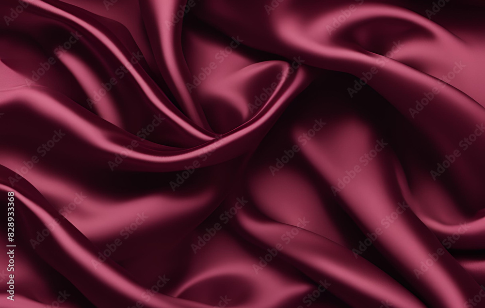 Obraz premium Luxury silk fabric textile texture background, Burgundy silk Elegant shiny texture Generate Ai, Luxury silk fabric textile texture background 