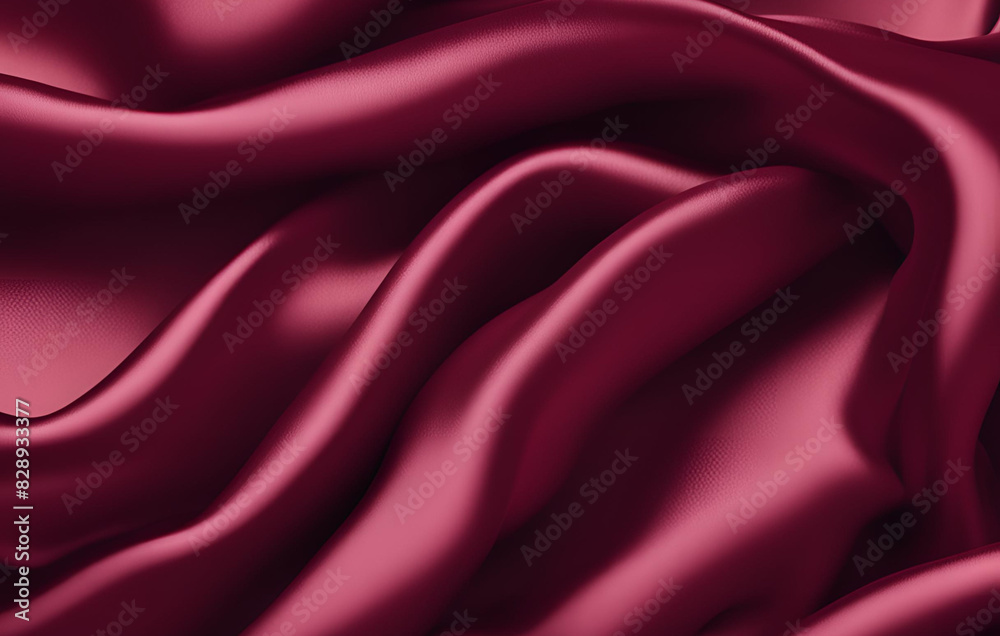 Fototapeta premium Satin Fabric Texture Background, Red maroon silk or satin luxury fabric texture can use as an abstract backgroundai generative, Exquisite Maroon Cloth Texture An Alluring Choice For Wallpaper Backgrou