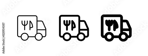 Editable delivery truck vector icon. Part of a big icon set family. Perfect for web and app interfaces, presentations, infographics, etc