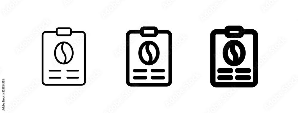 Editable coffee shop menu vector icon. Cafe, coffee shop, restaurant, drink, beverages. Part of a big icon set family. Perfect for web and app interfaces, presentations, infographics, etc