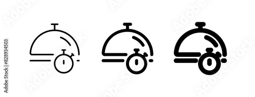 Editable food cooking time, serving time, delivery time vector icon. Part of a big icon set family. Perfect for web and app interfaces, presentations, infographics, etc