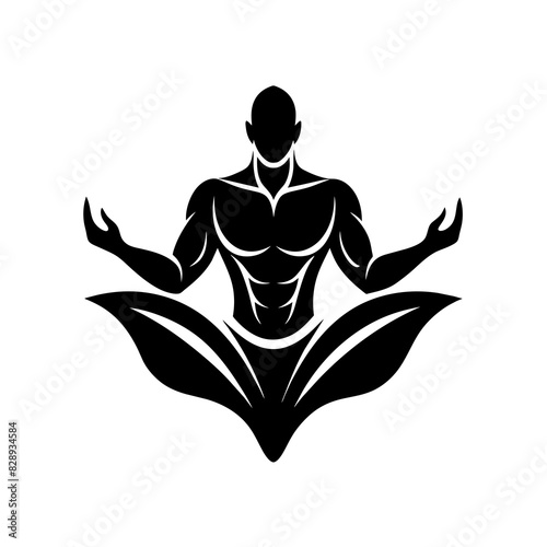 silhouette of yoga person