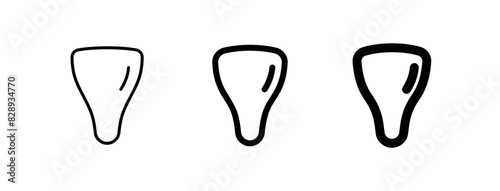 Editable incisor, tooth vector icon. Dentistry, healthcare, medical. Part of a big icon set family. Perfect for web and app interfaces, presentations, infographics, etc