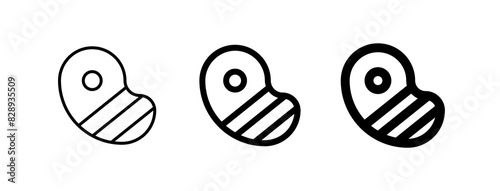 Editable steak, bbq, grilled meat vector icon. Part of a big icon set family. Perfect for web and app interfaces, presentations, infographics, etc