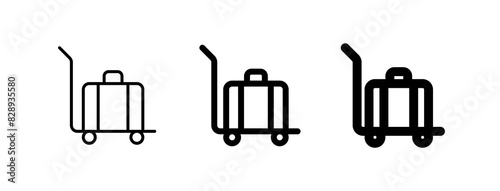 Editable baggage trolley, baggage cart vector icon. Part of a big icon set family. Perfect for web and app interfaces, presentations, infographics, etc