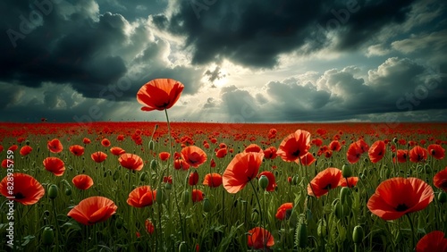 field of poppies photo