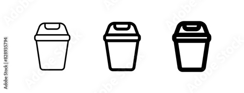Editable trash bin vector icon. Part of a big icon set family. Perfect for web and app interfaces, presentations, infographics, etc