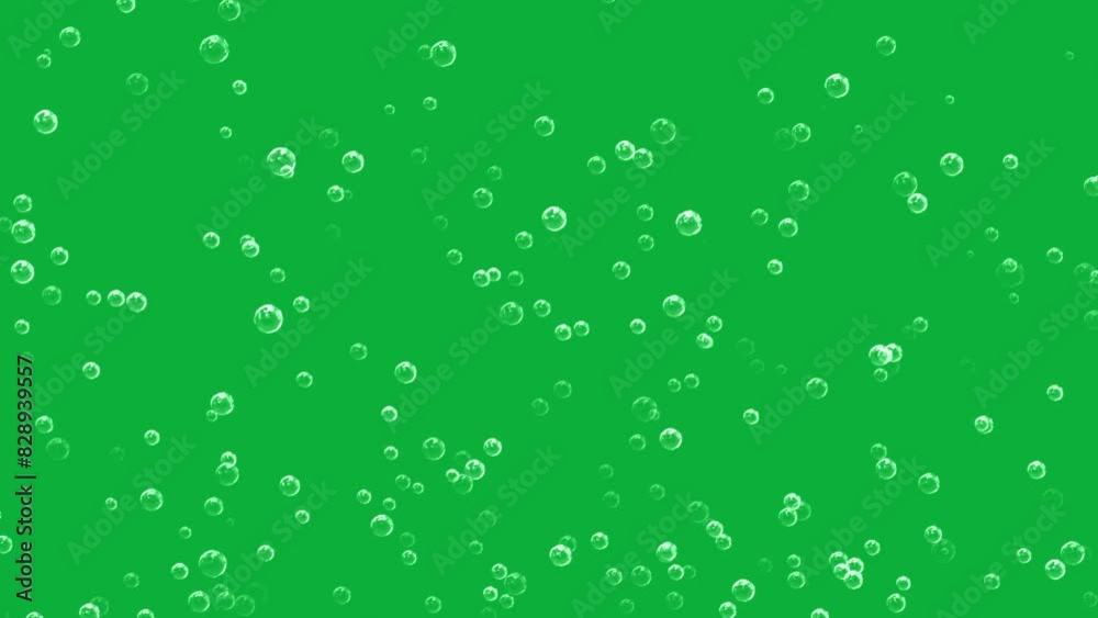 Flying water bubbles green screen motion graphics, 4k, loop Flying water bubbles green screen motion graphics, 4k, loop