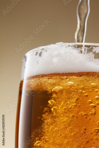 Wallpaper Mural Beer. Glass of fresh and cold beer with bubbles. Craft beer. Shallow depth of field. Macro Torontodigital.ca