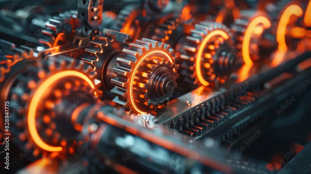 Fototapeta premium Automation Software Technology Process System Business concept