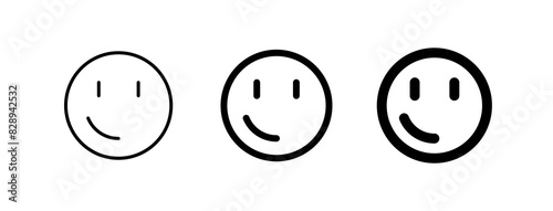 Editable slight smile face vector icon. Part of a big icon set family. Perfect for web and app interfaces, presentations, infographics, etc photo