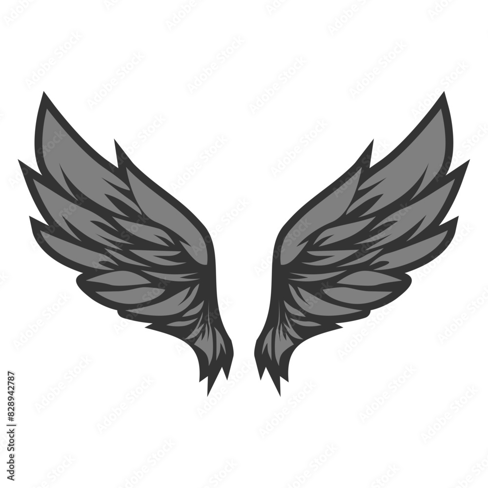 Obraz premium Angel wings icon vector
