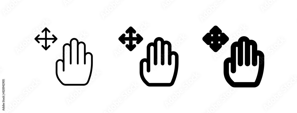 Editable hand move vector icon. Part of a big icon set family. Perfect for web and app interfaces, presentations, infographics, etc Editable hand move vector icon. Part of a big icon set family. Perfect for web and app interfaces, presentations, infographics, etc