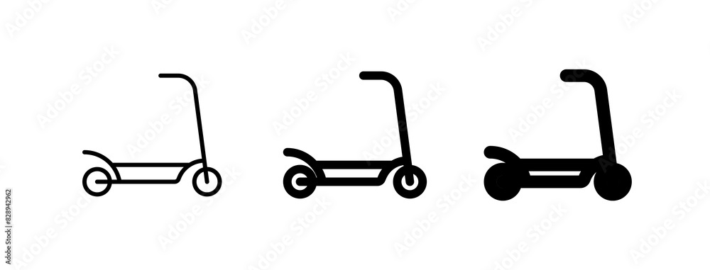 Editable kick scooter vector icon. Vehicles, transportation, travel. Part of a big icon set family. Perfect for web and app interfaces, presentations, infographics, etc Editable kick scooter vector icon. Vehicles, transportation, travel. Part of a big icon set family. Perfect for web and app interfaces, presentations, infographics, etc