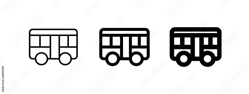 Editable bus vector icon. Vehicles, transportation, travel. Part of a big icon set family. Perfect for web and app interfaces, presentations, infographics, etc Editable bus vector icon. Vehicles, transportation, travel. Part of a big icon set family. Perfect for web and app interfaces, presentations, infographics, etc