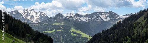Faschina, Österreich: Panorama des Rätikongebirges in den Alpen