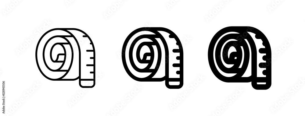 Editable measuring tape vector icon. Part of a big icon set family. Perfect for web and app interfaces, presentations, infographics, etc Editable measuring tape vector icon. Part of a big icon set family. Perfect for web and app interfaces, presentations, infographics, etc