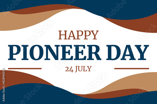 Happy Pioneer Day wallpaper with Stylish typography with different color illustration Design.