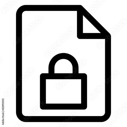 lock line icon vector illustration isolated on white background