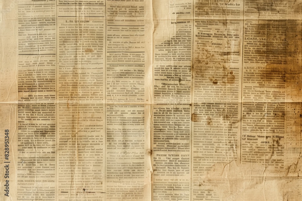 Obraz premium Vintage grunge newspaper background with space for text.