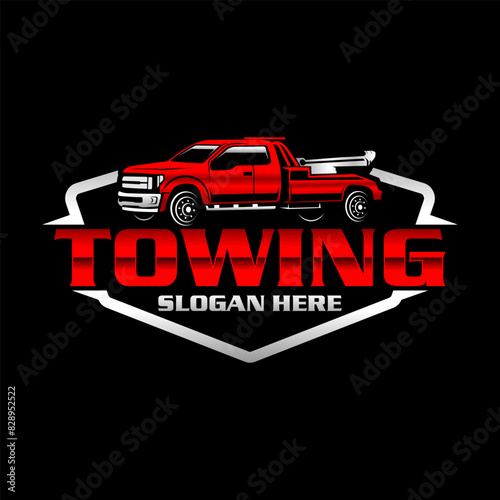 towing auto car logo template Crane Service
