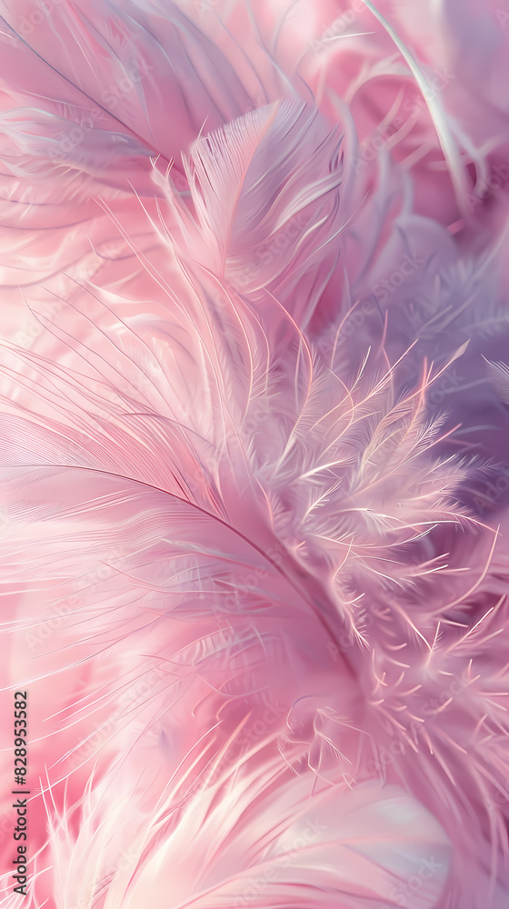 Obraz premium pastel colored feathers