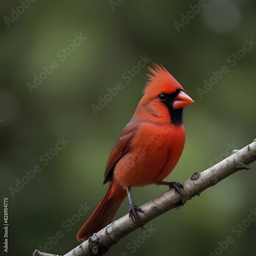 red cardinal on a branch © zafarsena743