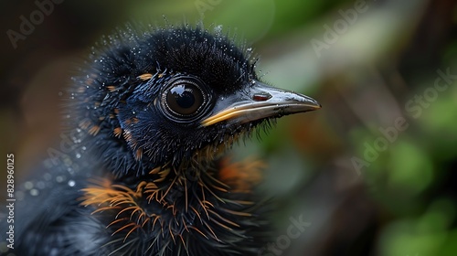 juvenile Kosrae Crake Porzana monasa with black feathers extinct native to Micronesia Oceania photo