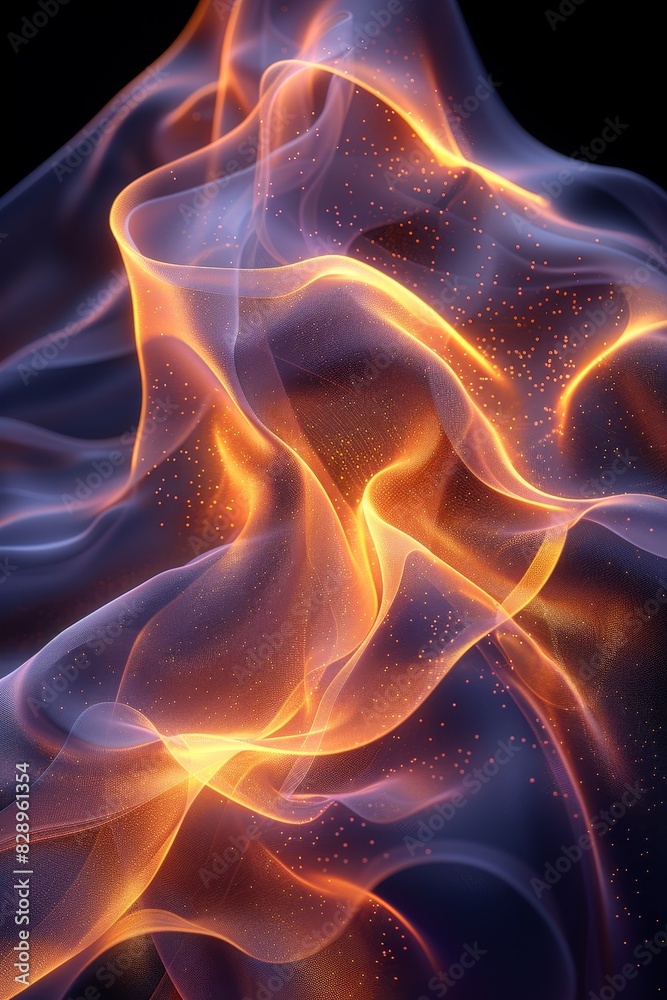 Fototapeta premium Close Up of Blue and Yellow Fire