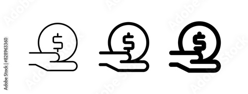 Editable donation hand gesture vector icon. Part of a big icon set family. Perfect for web and app interfaces, presentations, infographics, etc