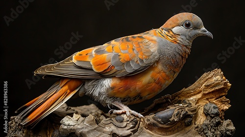 juvenile Socorro Dove Zenaida graysoni with brown and gray feathers extinct in the wild native to Mexico North America photo