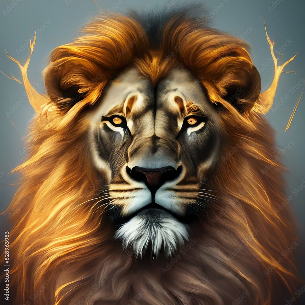 Naklejka premium A mythical Lion