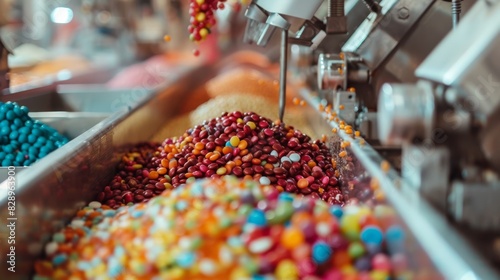 the process of making candies in a factory