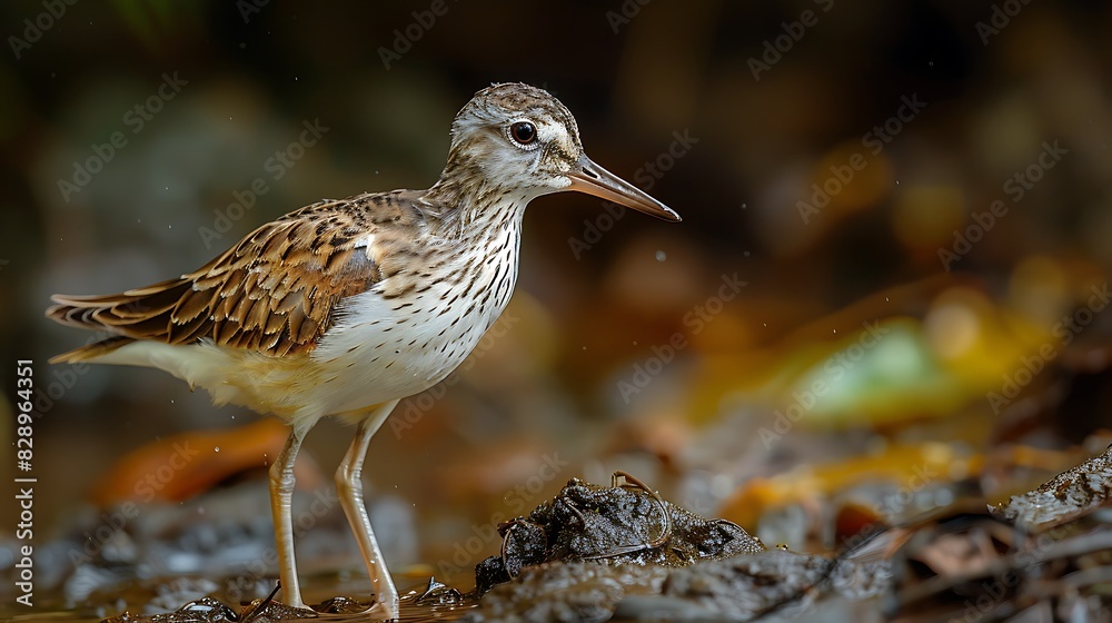 juvenile Tahiti Sandpiper Prosobonia leucoptera with brown and white feathers extinct native to Tahiti Oceania juvenile Tahiti Sandpiper Prosobonia leucoptera with brown and white feathers extinct native to Tahiti Oceania