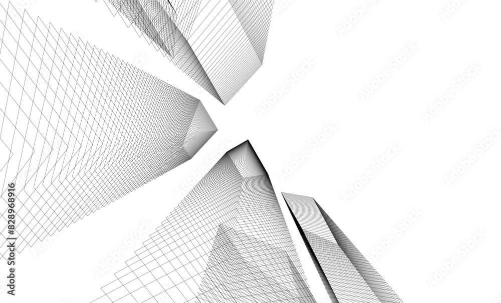 architecture building 3d  vector illustration
