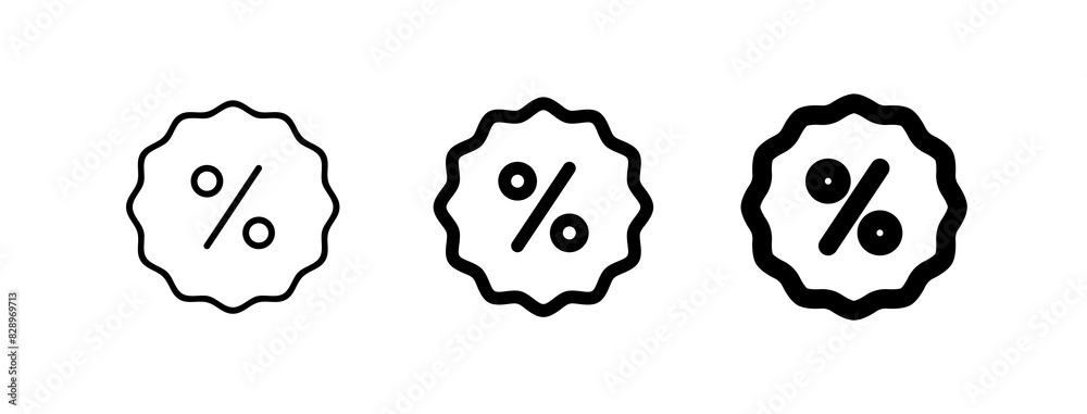Editable discount badge vector icon. Part of a big icon set family. Perfect for web and app interfaces, presentations, infographics, etc Editable discount badge vector icon. Part of a big icon set family. Perfect for web and app interfaces, presentations, infographics, etc