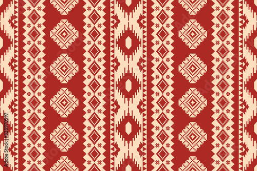 Aztec Navajo pattern. Vector Aztec Navajo geometric shape seamless pattern background. The geometric southwest pattern is used for fabric, textile, home decoration elements, upholstery, and wrapping.